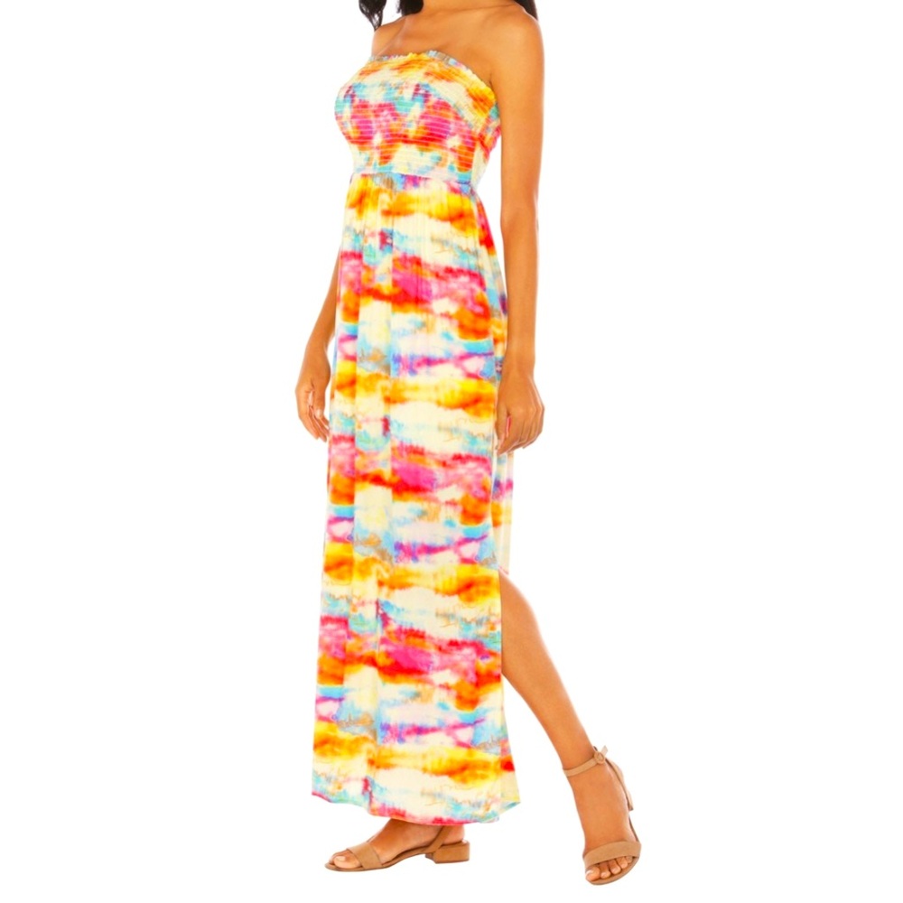 Caribbean Joe Smocked Maxi Dress